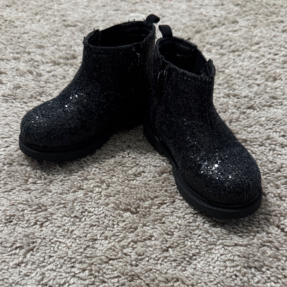 Carter's Black Glitter Kids Boots